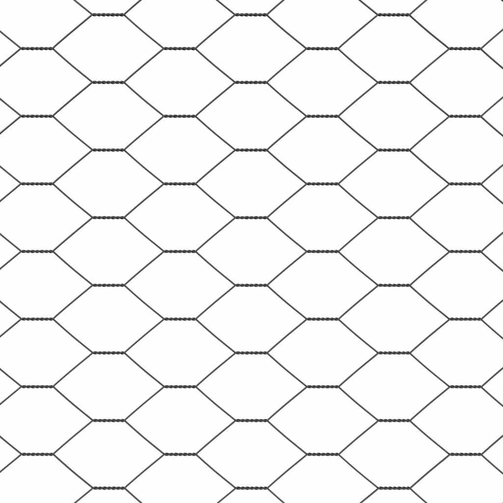 Hexagonální Plot S Podpěrou 10 X 0,6 M Ocel Potažená Pvc Šedá