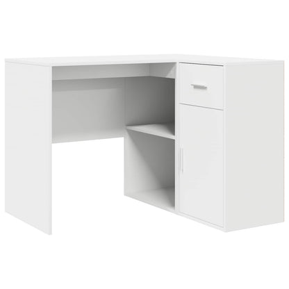 Rohový Psací Stůl Se Zásuvkou S Policí 102 X 88 X 75 Cm