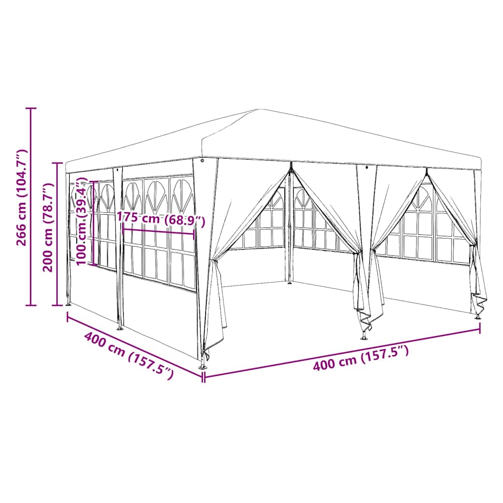 Party Stan 400 X 400 X 266 Cm Polyethylen