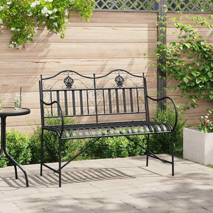 Zahradní Lavice 2 -Seater 103,5 X 59 X 89 Cm Ocel