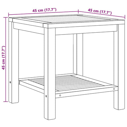 Konferenční Stolek Hnědá 45 X 45 X 45 Cm Pevné Teakové Dřevo