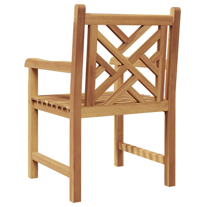 Zahradní Křeslo 2 Pcs 60 X 58 X 90 Cm Pevné Teakové Dřevo