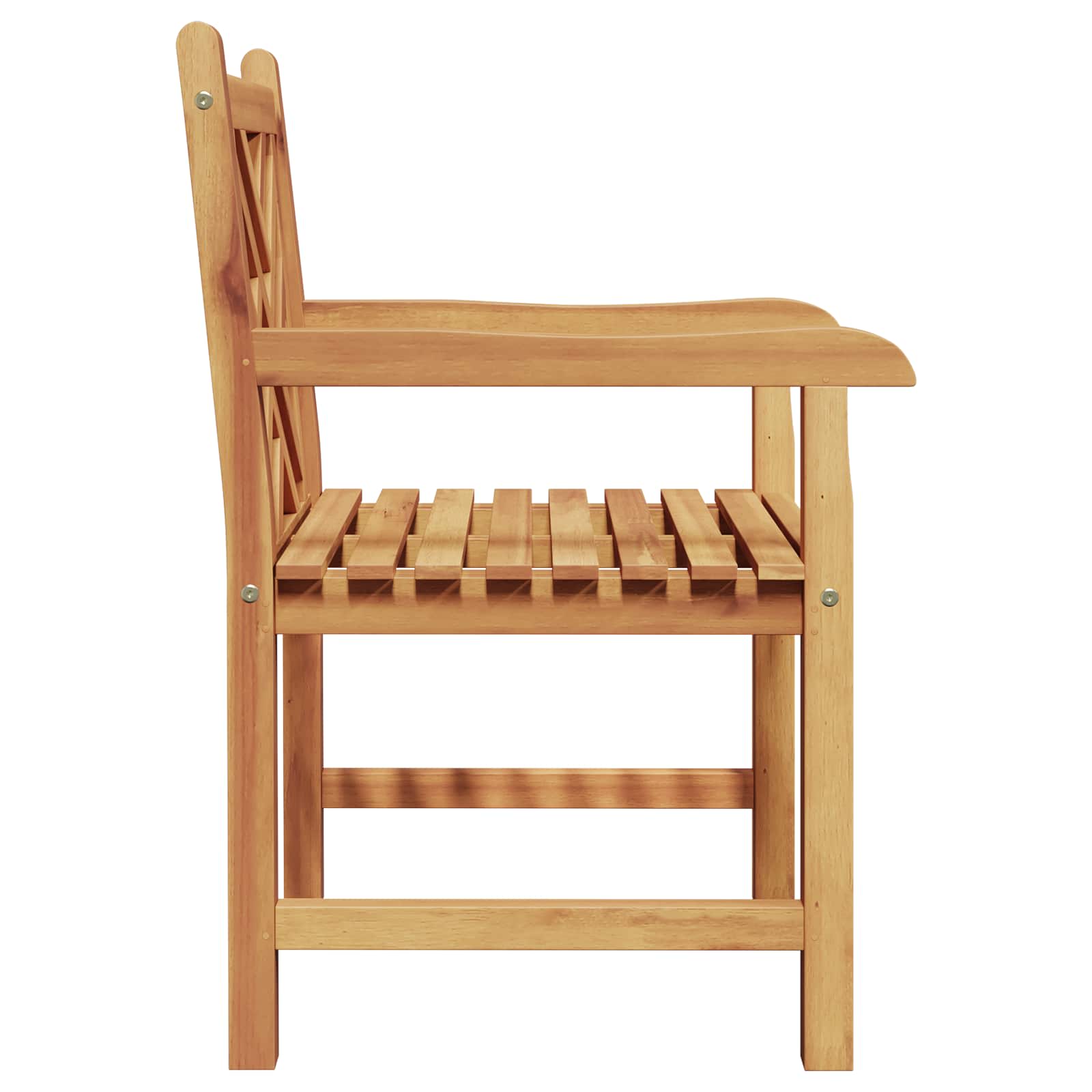 Zahradní Křeslo 2 Pcs 60 X 58 X 90 Cm Pevné Teakové Dřevo