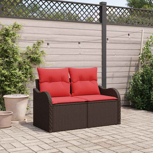 Zahradní Sofa S Polštářem 121 X 62 X 69 Cm Polyratan