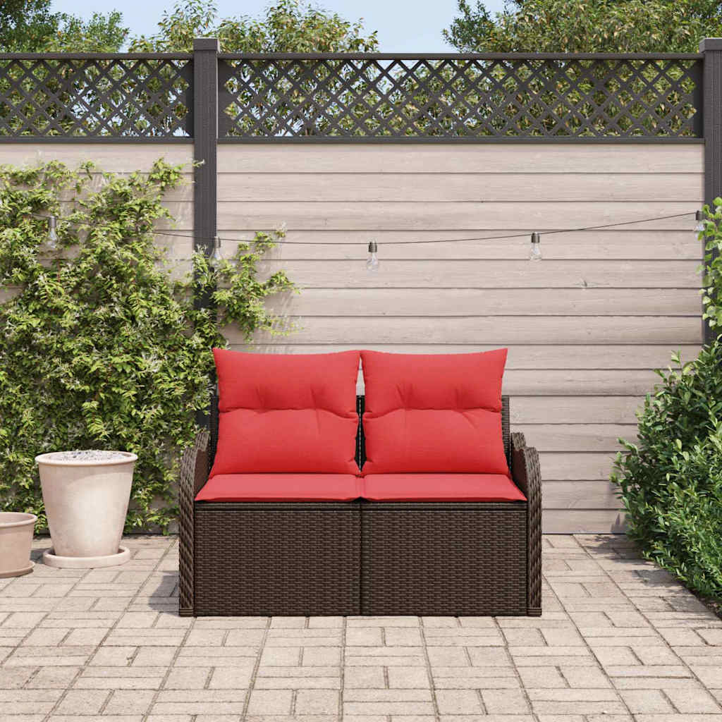 Zahradní Sofa S Polštářem 121 X 62 X 69 Cm Polyratan