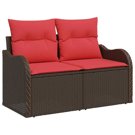 Zahradní Sofa S Polštářem 121 X 62 X 69 Cm Polyratan