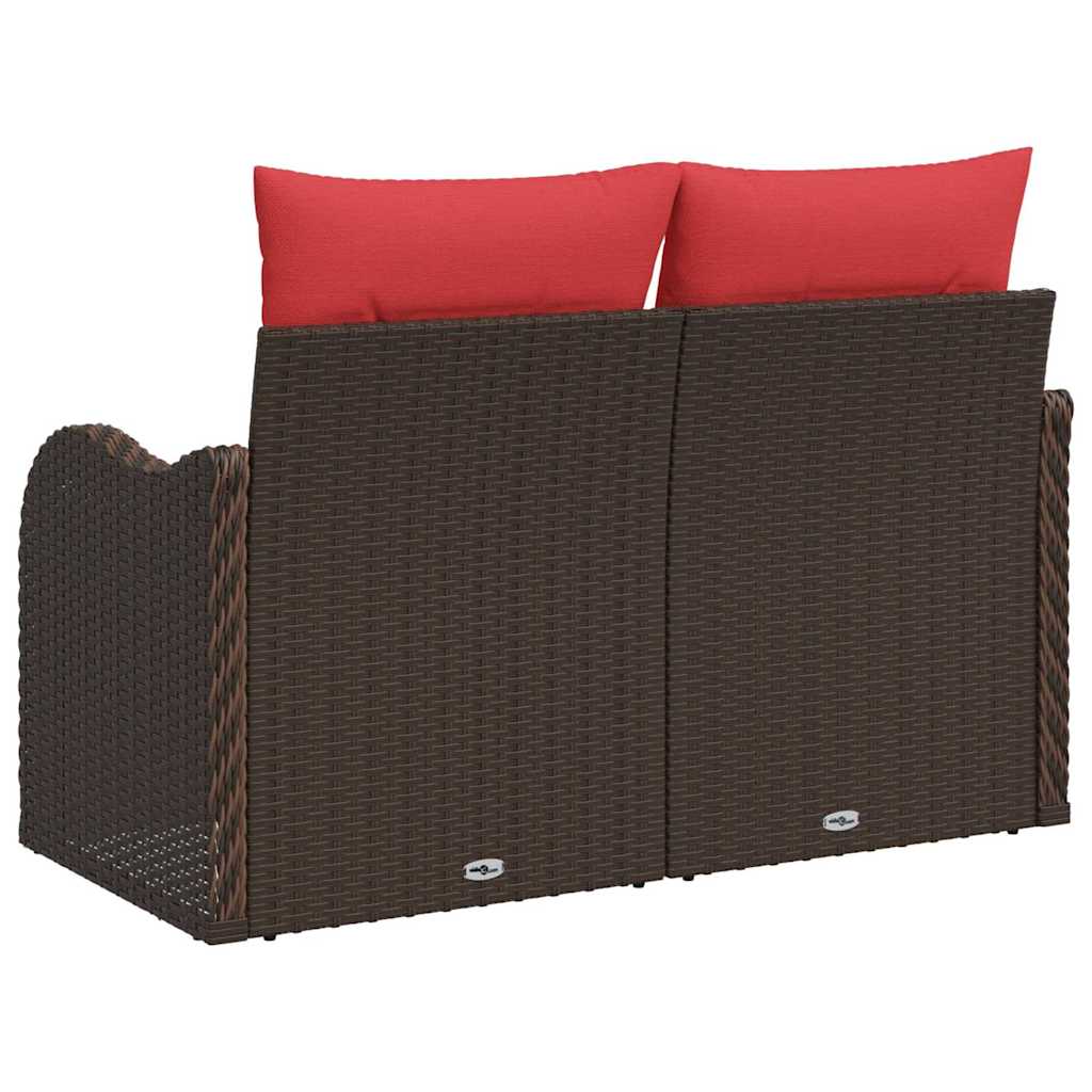Zahradní Sofa S Polštářem 121 X 62 X 69 Cm Polyratan