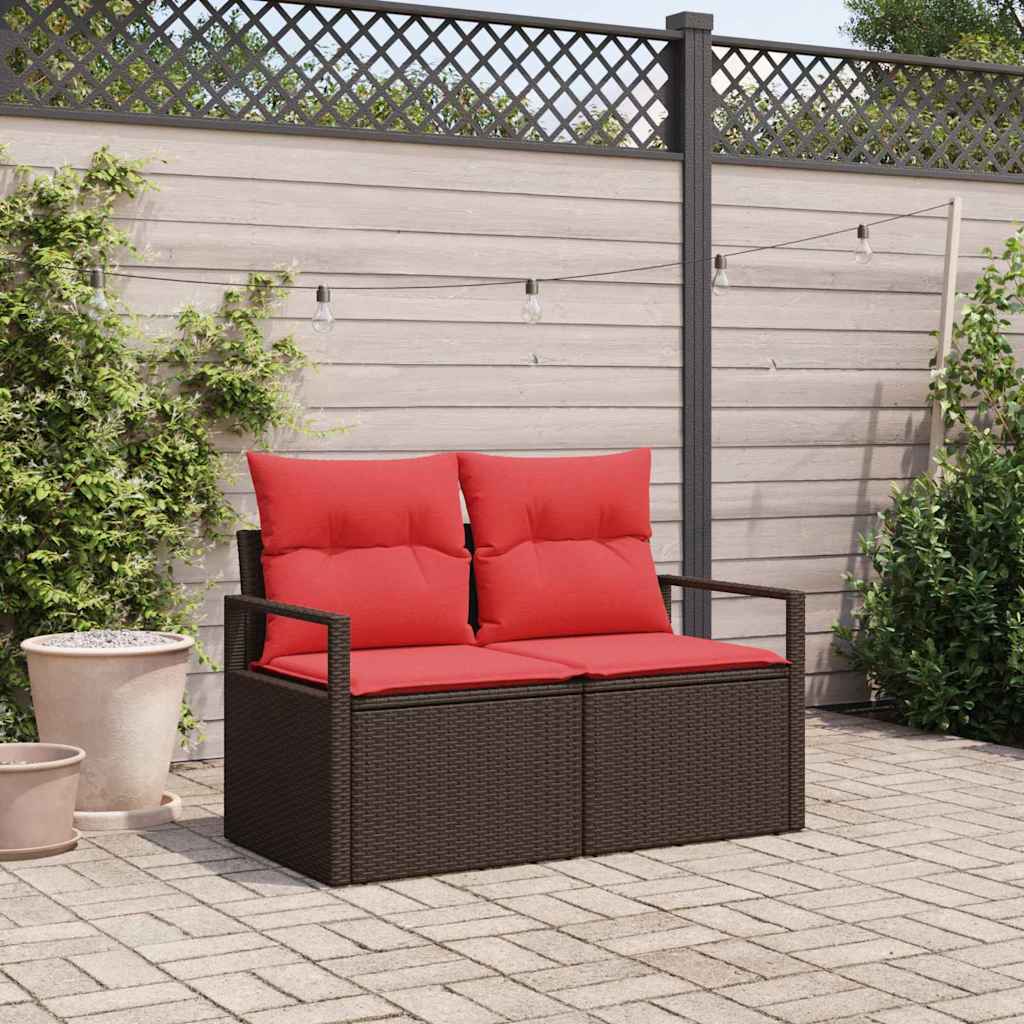 Zahradní Sofa S Polštářem 120 X 62 X 69 Cm Polyratan