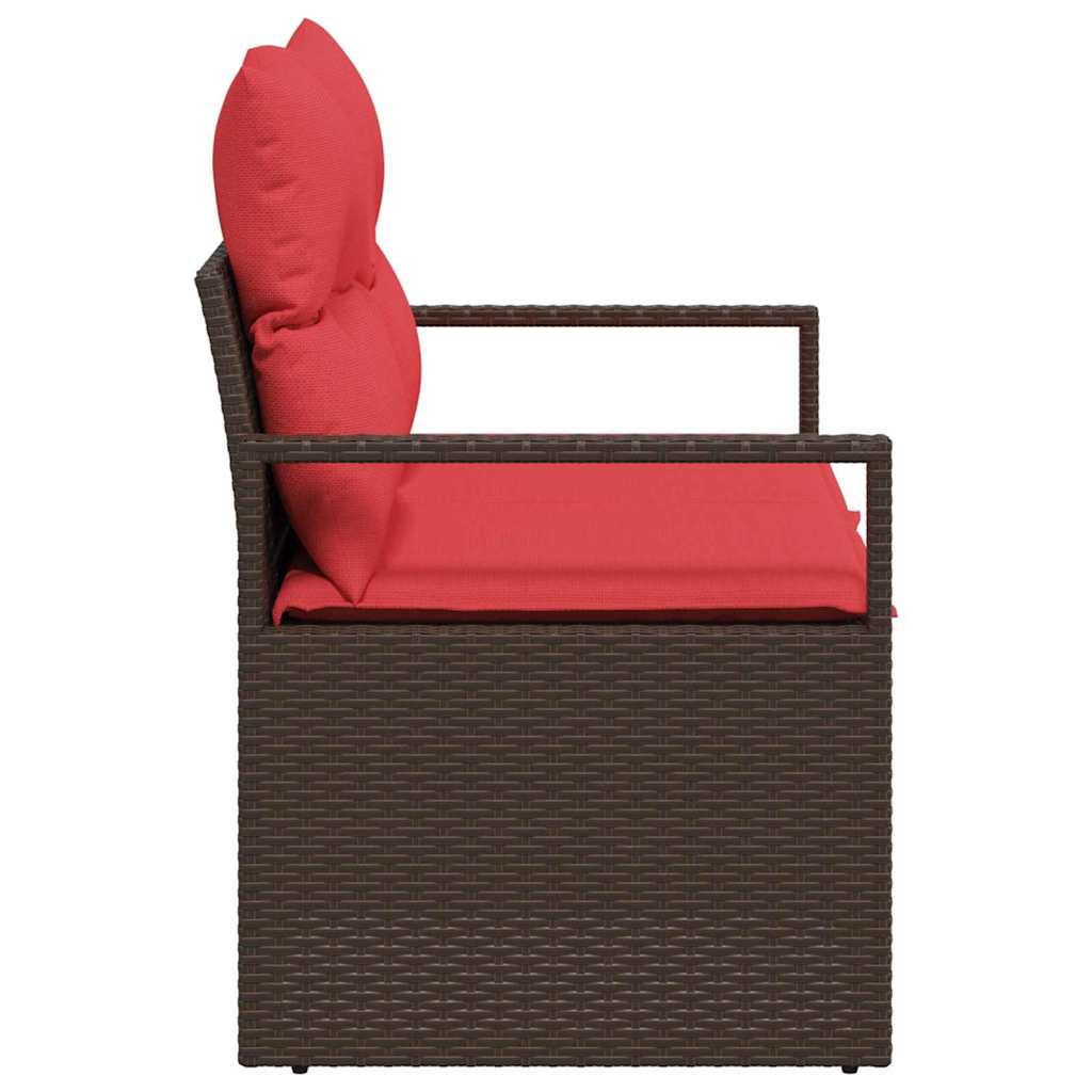 Zahradní Sofa S Polštářem 120 X 62 X 69 Cm Polyratan