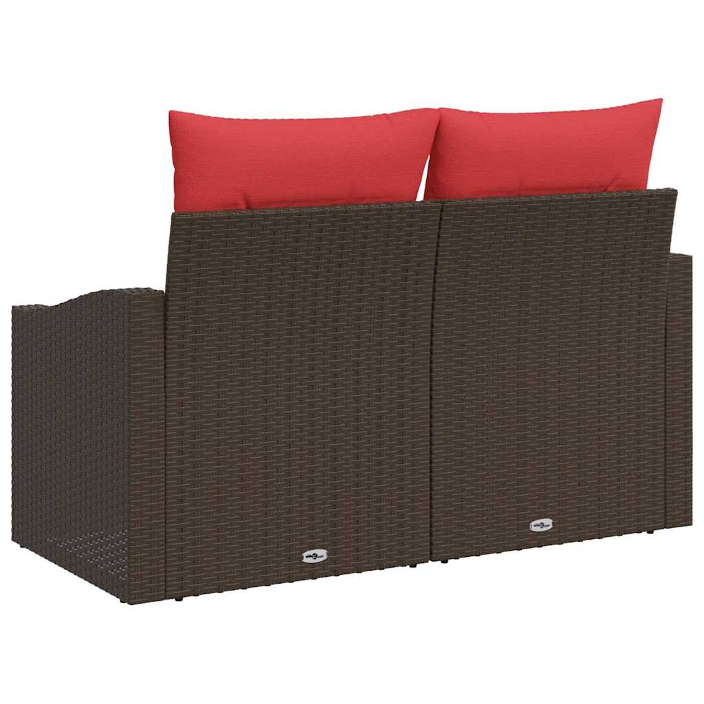 Zahradní Sofa Hnědá 123 X 62 X 69Cm Polyratan