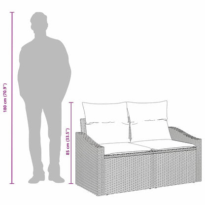 Zahradní Sofa Hnědá 123 X 62 X 69Cm Polyratan