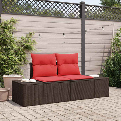 Zahradní Sofa S Polštářem 184 X 62 X 69 Cm Polyratan