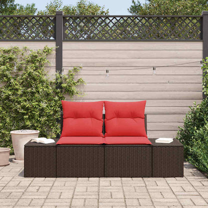 Zahradní Sofa S Polštářem 184 X 62 X 69 Cm Polyratan