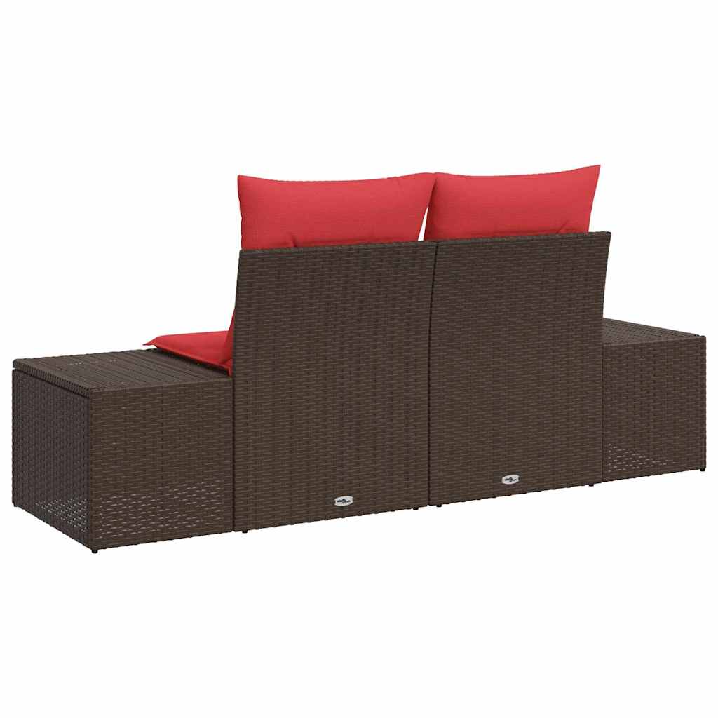 Zahradní Sofa S Polštářem 184 X 62 X 69 Cm Polyratan