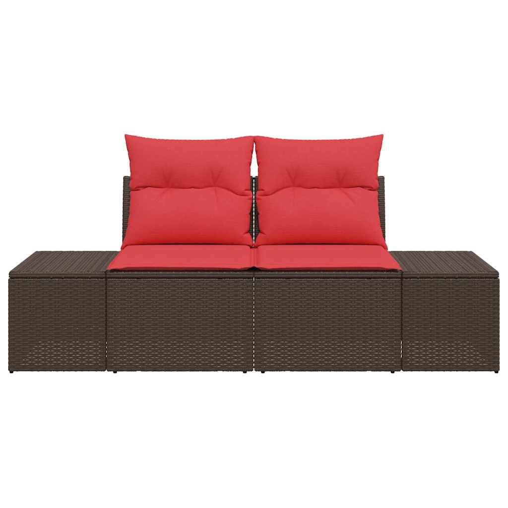 Zahradní Sofa S Polštářem 184 X 62 X 69 Cm Polyratan