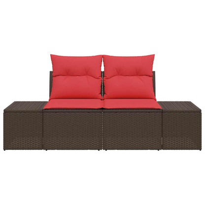 Zahradní Sofa S Polštářem 184 X 62 X 69 Cm Polyratan