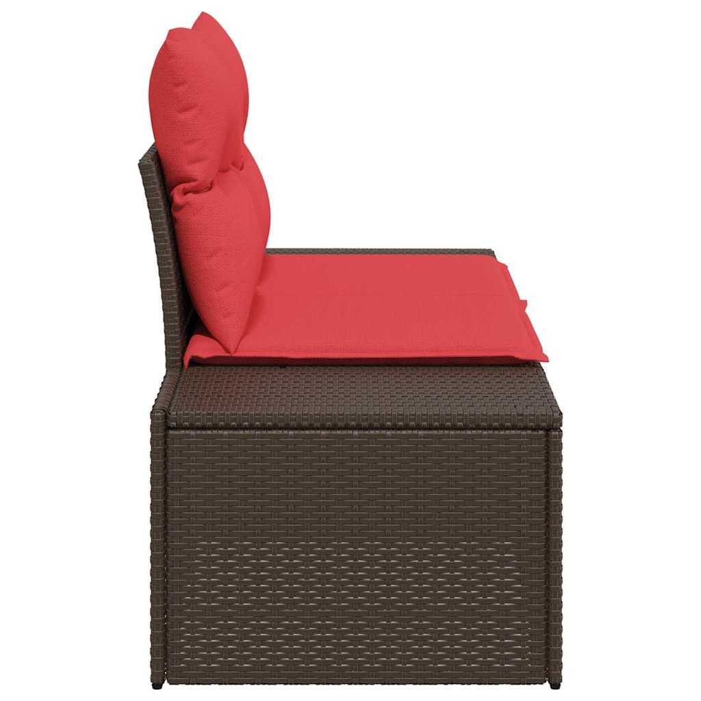Zahradní Sofa S Polštářem 184 X 62 X 69 Cm Polyratan