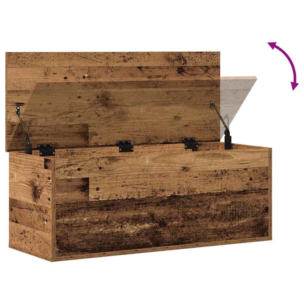 Úložná Krabice Staré Dřevo 90 X 35 X 35 Cm Kompozitní Dřevo
