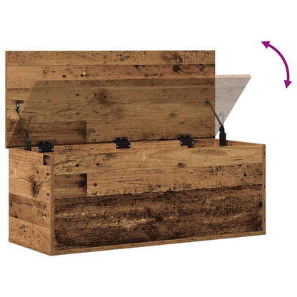 Úložná Krabice Staré Dřevo 90 X 35 X 35 Cm Kompozitní Dřevo