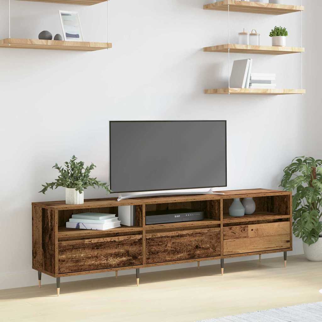 Televizní Skříň 150 X 30 X 45 Cm Staré Dřevo Kompozitní Dřevo