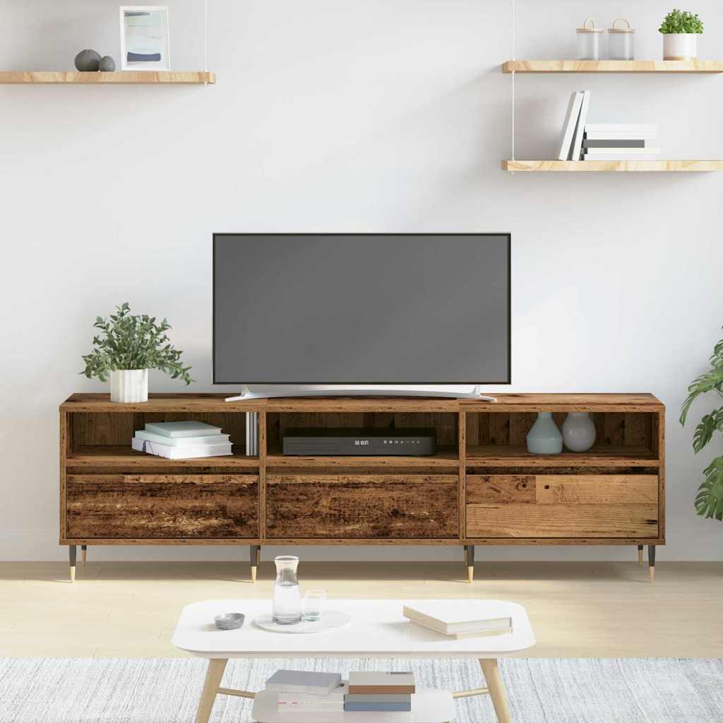 Televizní Skříň 150 X 30 X 45 Cm Staré Dřevo Kompozitní Dřevo