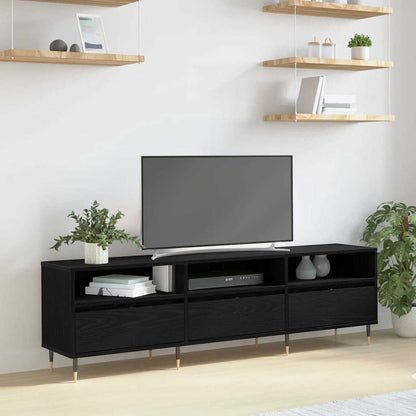 Televizní Skříň 150 X 30 X 45 Cm Černý Dub Kompozitní Dřevo