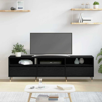 Televizní Skříň 150 X 30 X 45 Cm Černý Dub Kompozitní Dřevo