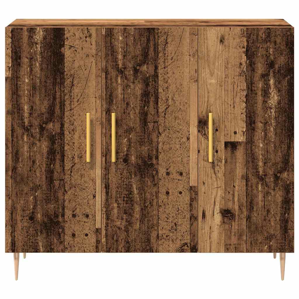 Servírovací Skříň Staré Dřevo 90 X 34 X 80 Cm Kompozitní Dřevo