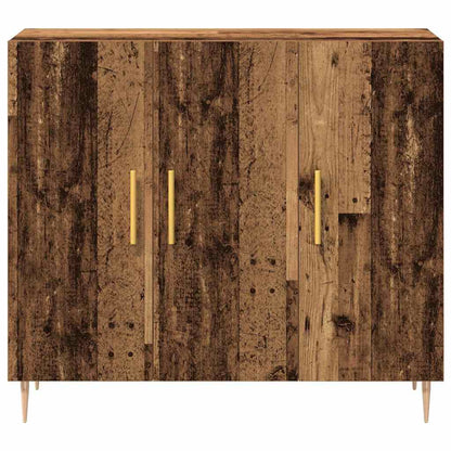 Servírovací Skříň Staré Dřevo 90 X 34 X 80 Cm Kompozitní Dřevo