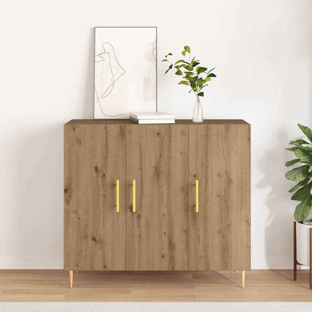 Servírovací Skříň Artisanový Dub 90 X 34 X 80 Cm