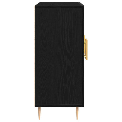 Servírovací Skříň Černý Dub 90 X 34 X 80 Cm Kompozitní Dřevo