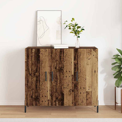 Servírovací Skříň Staré Dřevo 90 X 34 X 80 Cm Kompozitní Dřevo