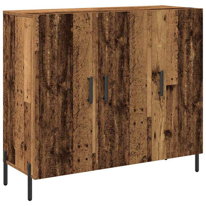 Servírovací Skříň Staré Dřevo 90 X 34 X 80 Cm Kompozitní Dřevo