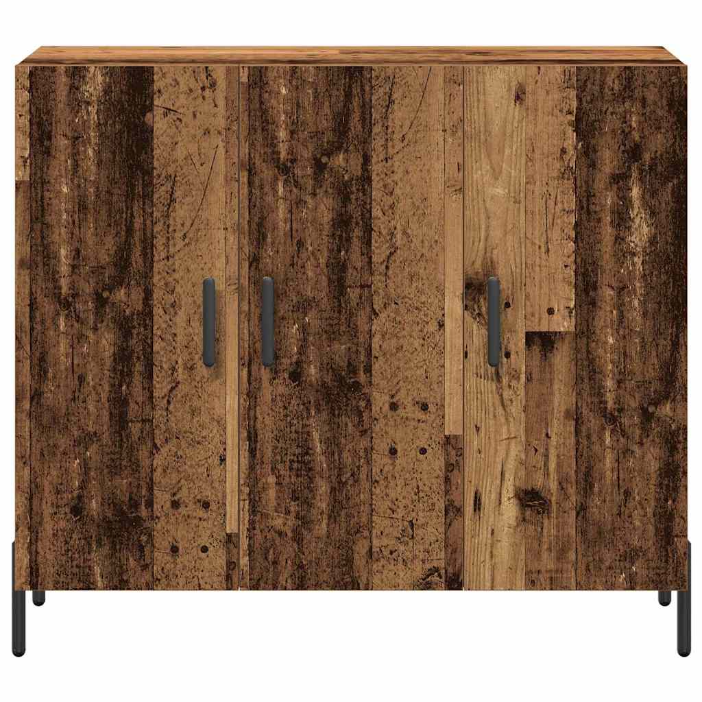 Servírovací Skříň Staré Dřevo 90 X 34 X 80 Cm Kompozitní Dřevo