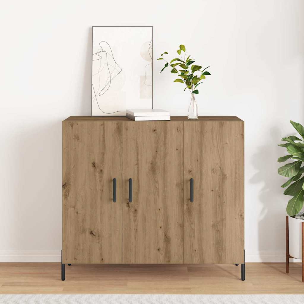 Servírovací Skříň Artisanový Dub 90 X 34 X 80 Cm
