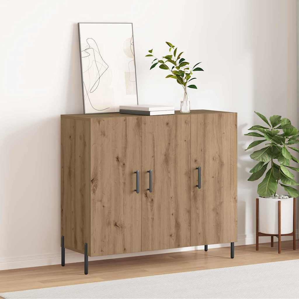 Servírovací Skříň Artisanový Dub 90 X 34 X 80 Cm