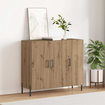 Servírovací Skříň Artisanový Dub 90 X 34 X 80 Cm