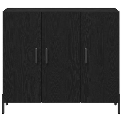 Servírovací Skříň Černý Dub 90 X 34 X 80 Cm Kompozitní Dřevo