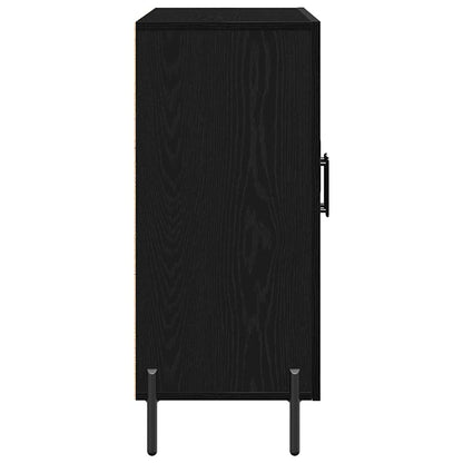 Servírovací Skříň Černý Dub 90 X 34 X 80 Cm Kompozitní Dřevo