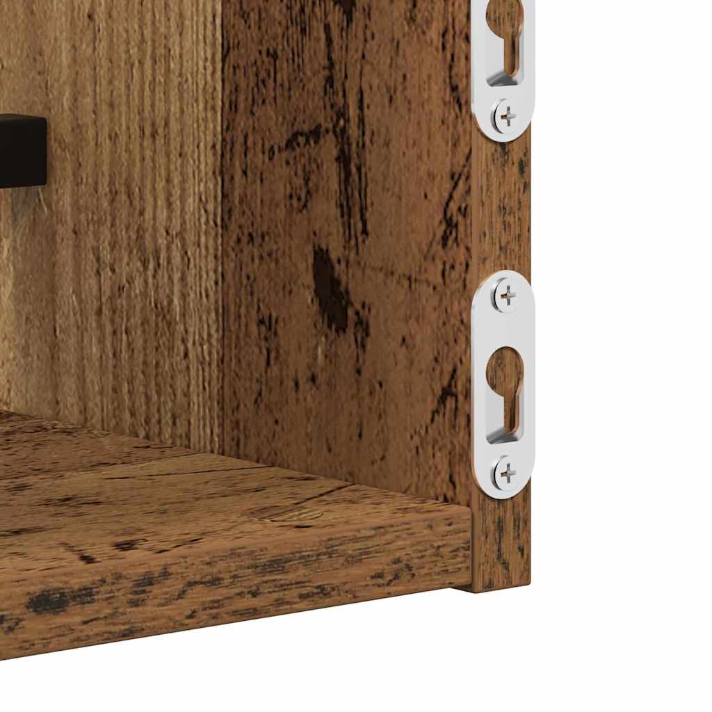 Nástěnná Polička Nástěnný 2 Pcs Staré Dřevo 60 X 16 X 14 Cm