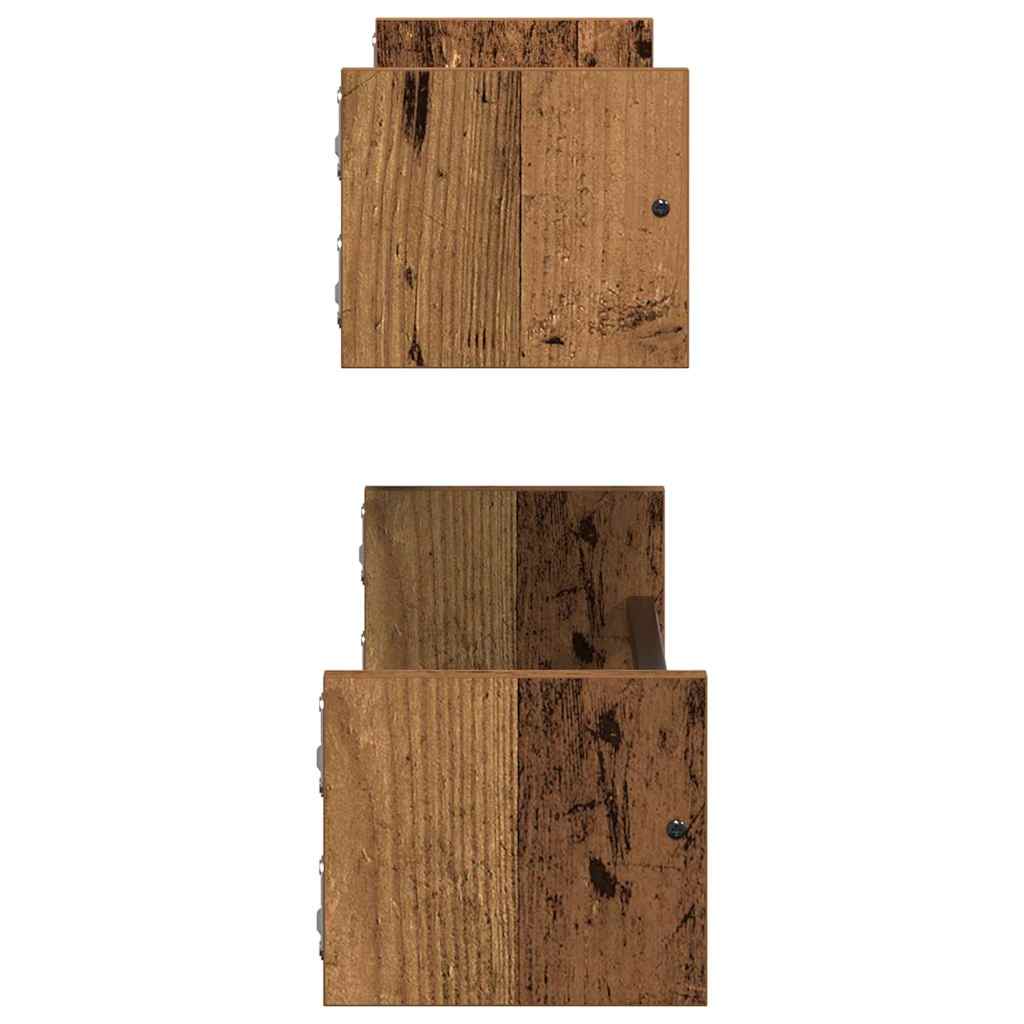Nástěnná Polička Nástěnný 2 Pcs Staré Dřevo 60 X 16 X 14 Cm