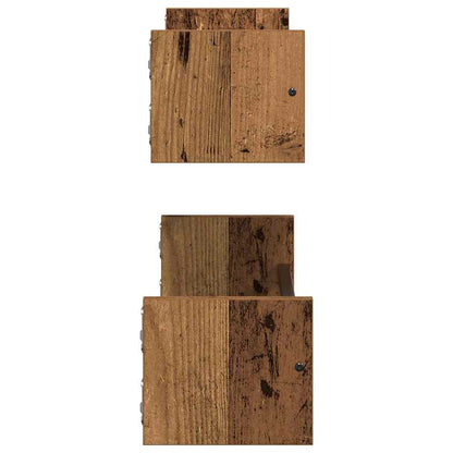 Nástěnná Polička Nástěnný 2 Pcs Staré Dřevo 60 X 16 X 14 Cm