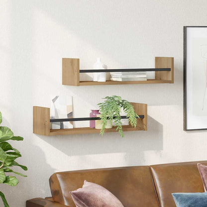 Nástěnná Polička Nástěnná Montáž 2 Pcs Artisanový Dub