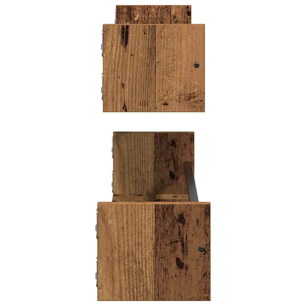 Nástěnná Polička Nástěnný 2 Pcs Staré Dřevo 80 X 16 X 14 Cm