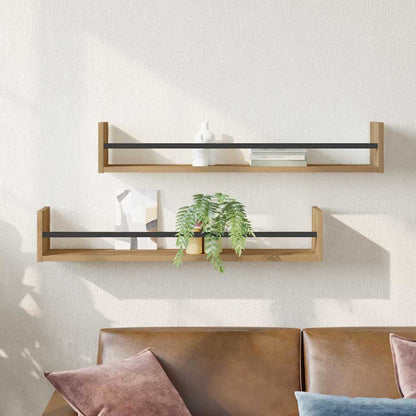 Nástěnná Polička Nástěnná Montáž 2 Pcs Artisanový Dub