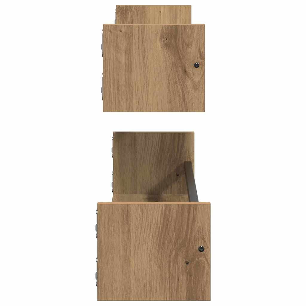 Nástěnná Polička Nástěnná Montáž 2 Pcs Artisanový Dub