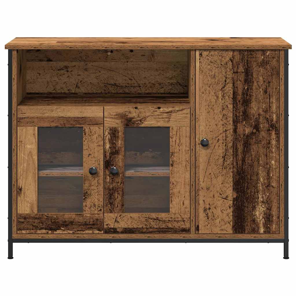 Servírovací Skříň Staré Dřevo 100 X 35 X 75 Cm