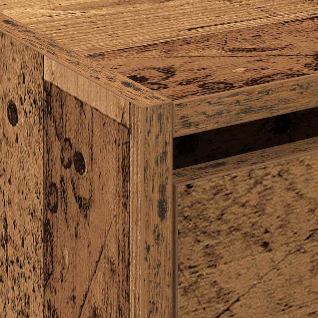 Skříň Na Obuv 60 X 21 X 57 Cm Kompozitní Dřevo Staré Dřevo