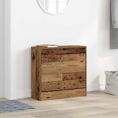 Skříň Na Obuv 60 X 21 X 57 Cm Kompozitní Dřevo Staré Dřevo