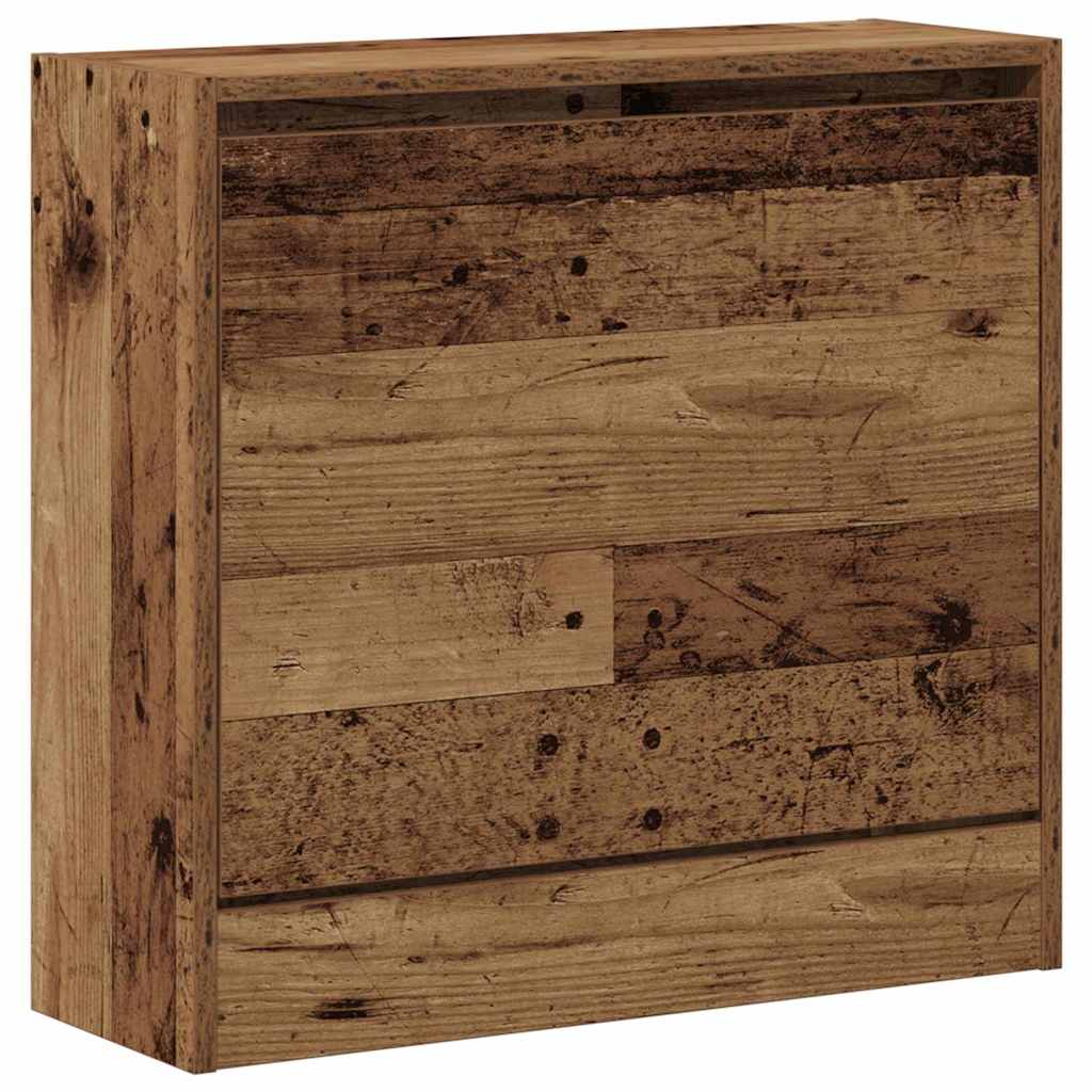 Skříň Na Obuv 60 X 21 X 57 Cm Kompozitní Dřevo Staré Dřevo